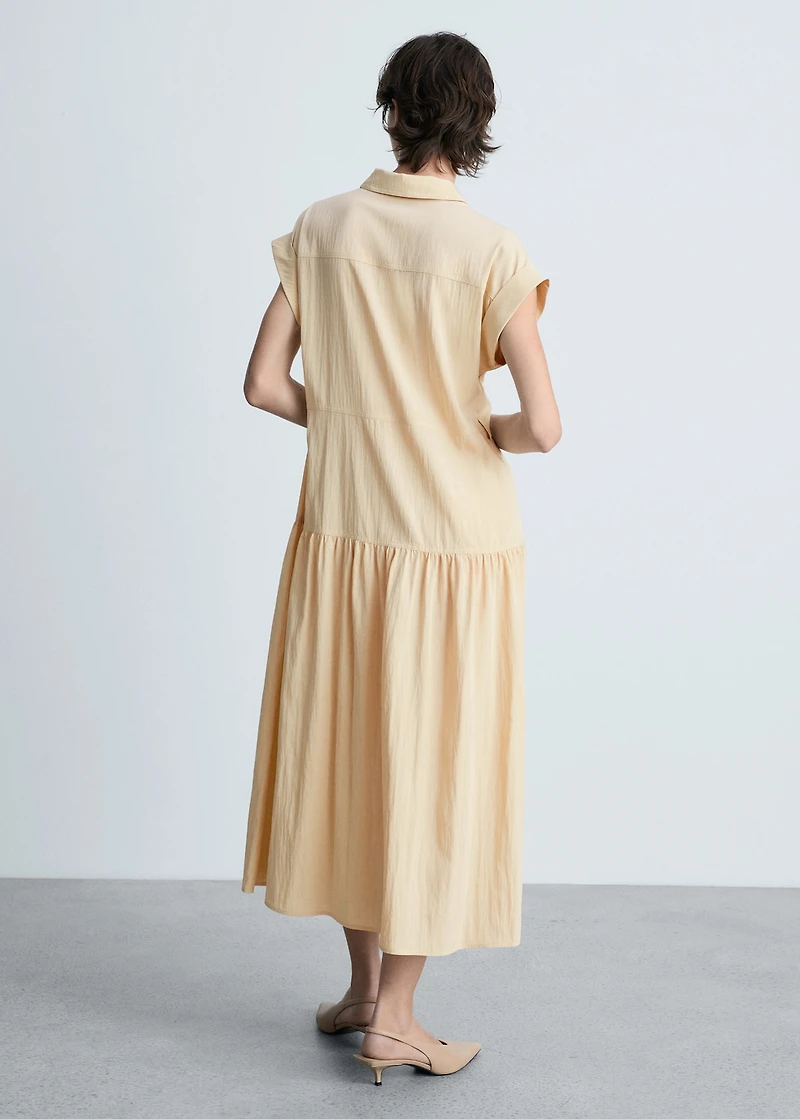 Knot detail shirt dress