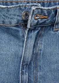 High-waisted mom-fit denim shorts