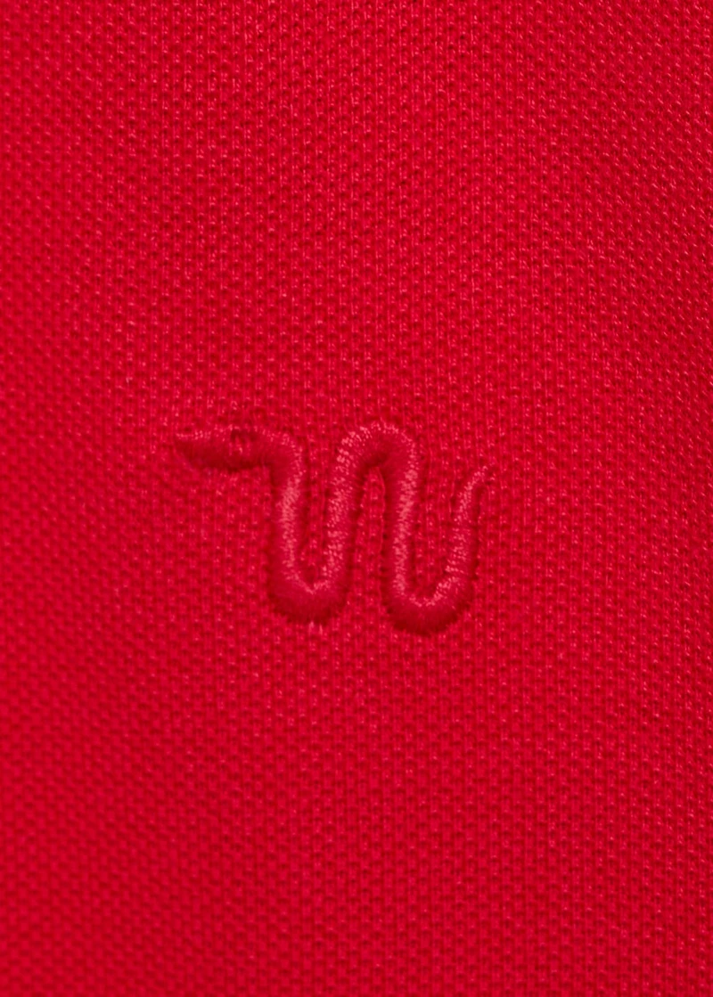 Short-sleeved cotton polo shirt