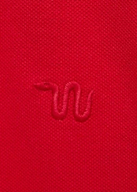 Short-sleeved cotton polo shirt