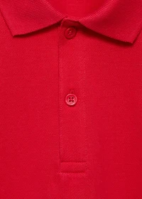 Short-sleeved cotton polo shirt