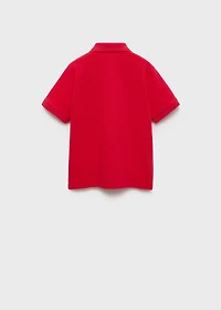 Short-sleeved cotton polo shirt