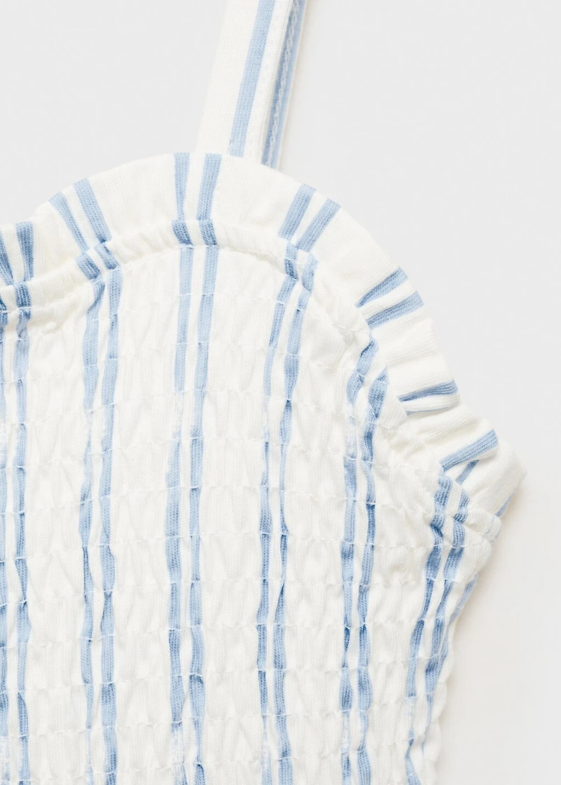 Ruffled striped dress