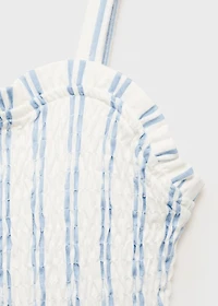 Ruffled striped dress