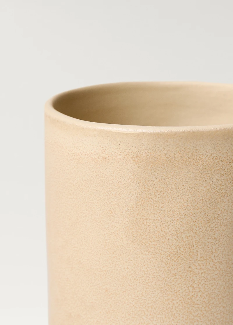 Stoneware cylindrical vase 20cm