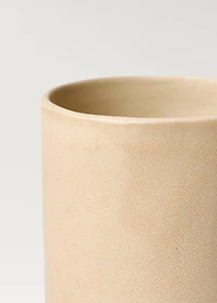 Stoneware cylindrical vase 20cm