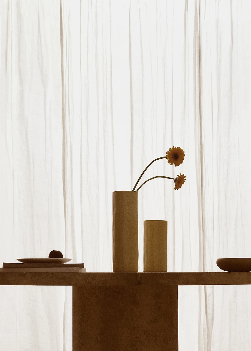 Stoneware cylindrical vase 20cm