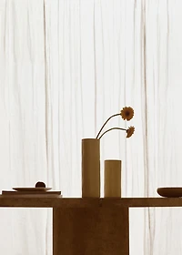 Stoneware cylindrical vase 20cm