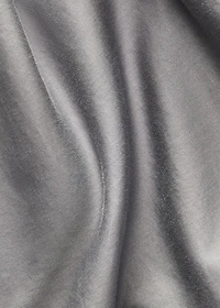 Washed cotton satin fitted sheet for 150 cm bed