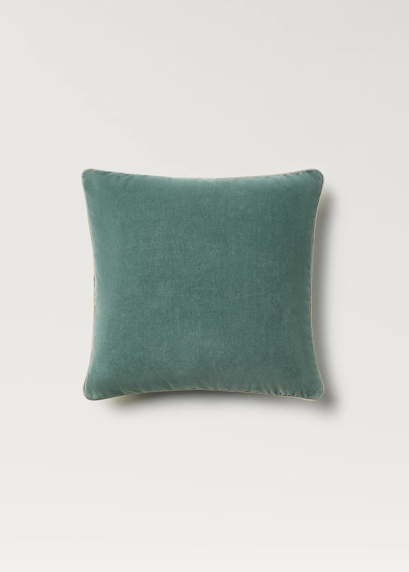 Velvet cushion cover with seam detail 50x50 cm