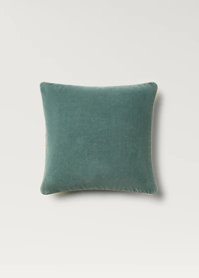 Velvet cushion cover with seam detail 50x50 cm