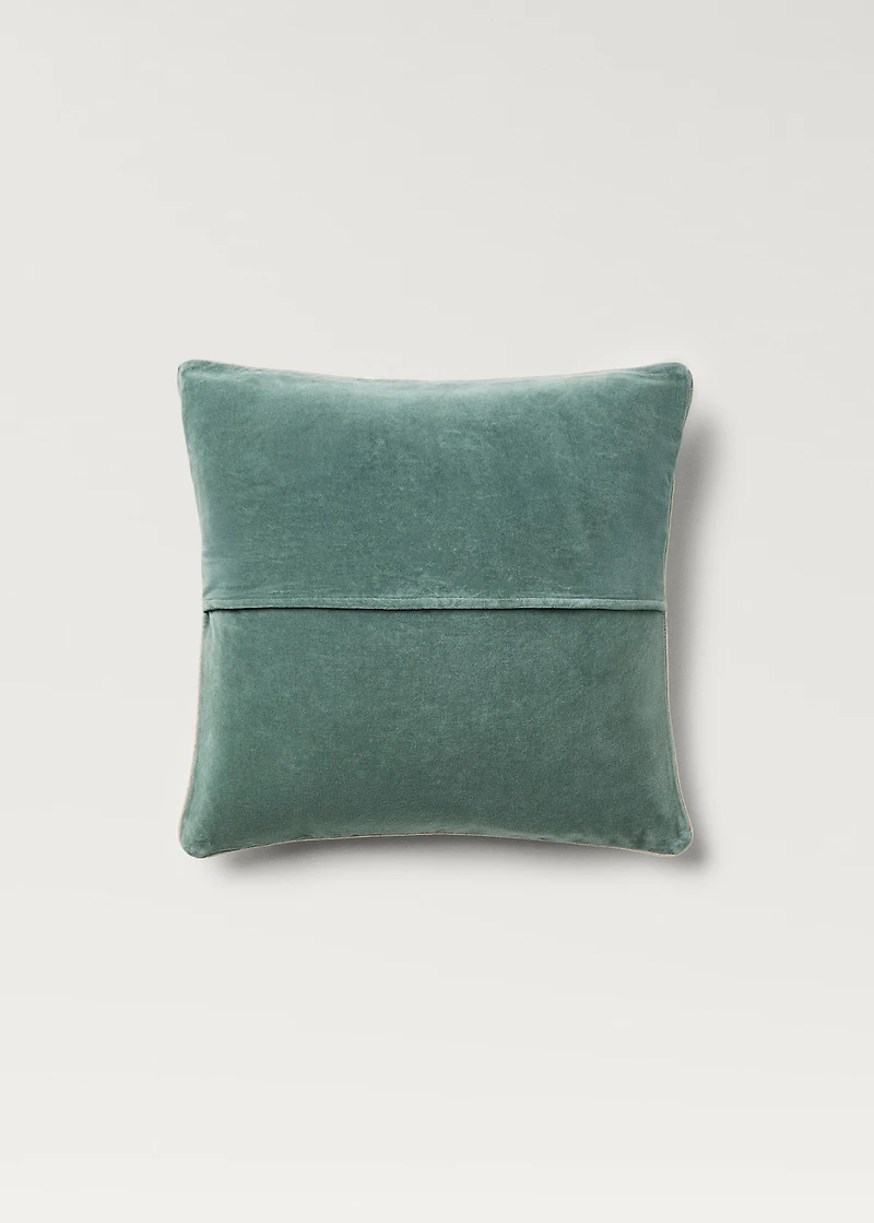 Velvet cushion cover with seam detail 50x50 cm
