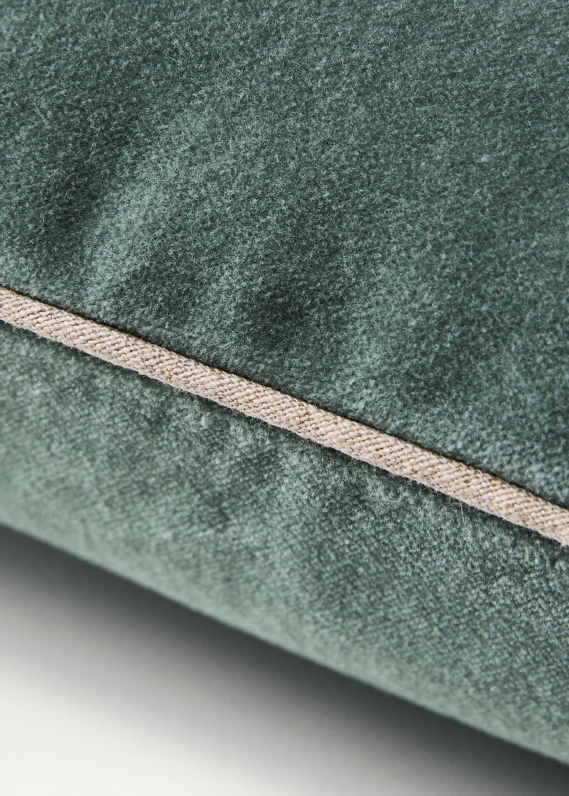 Velvet cushion cover with seam detail 50x50 cm