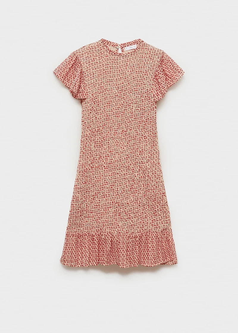 Printed ruched dress