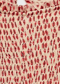 Printed ruched dress