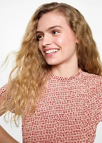 Printed ruched dress