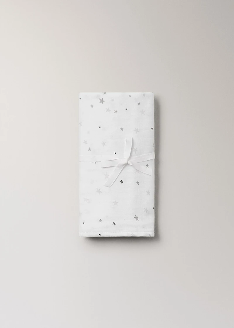 Cotton swaddle with star print