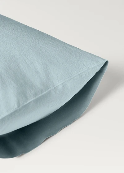 Children's washed cotton double-stitched pillowcase 30x50 cm