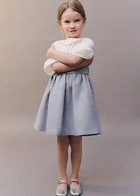 Ballet flats with metallic strap