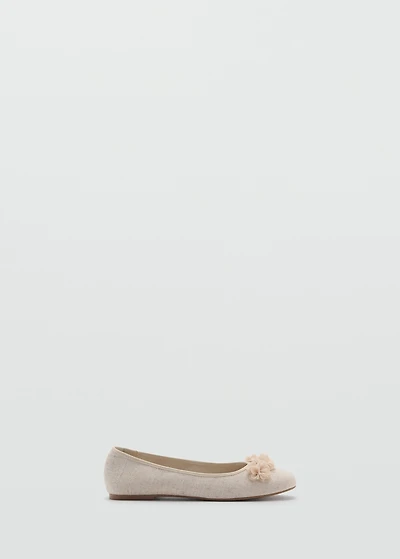 Ballet flats with flower embellishment