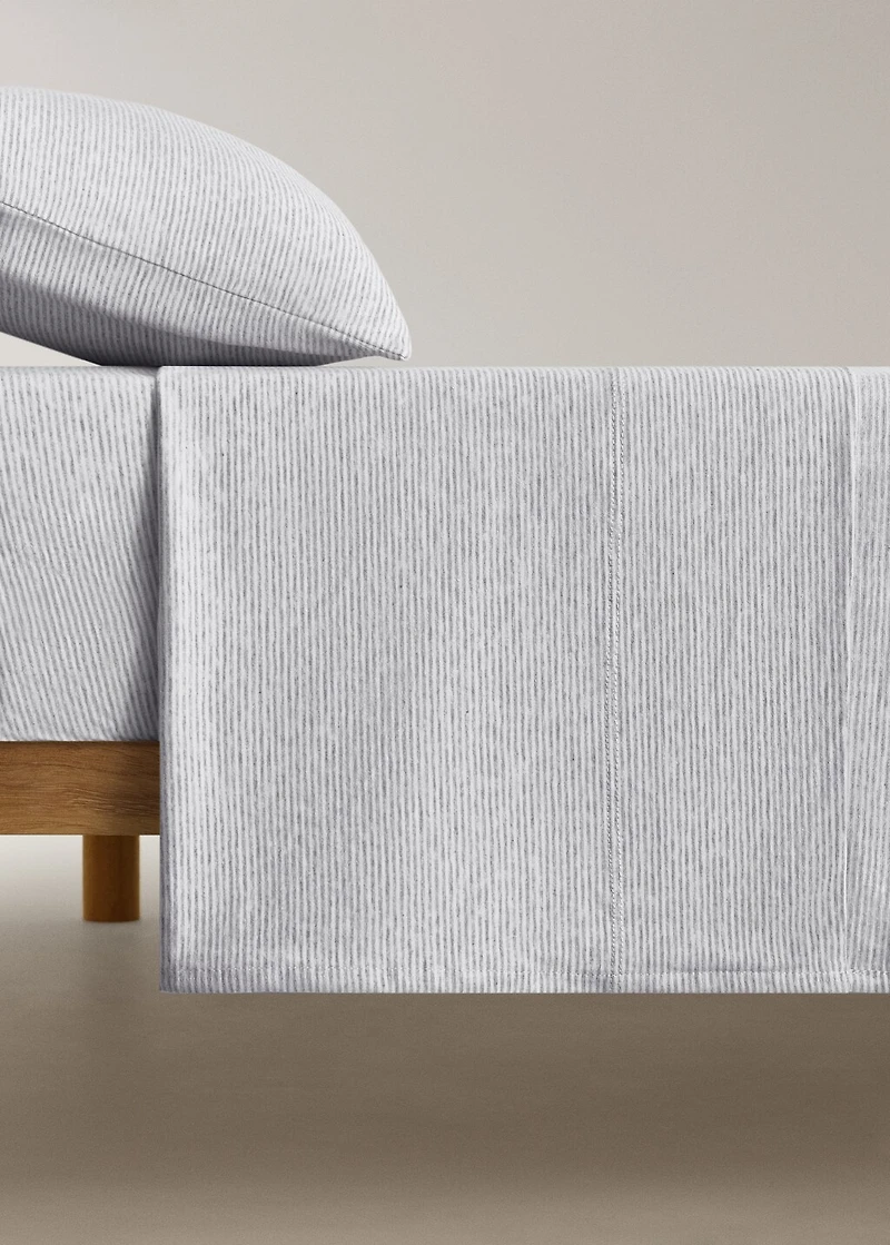 Cotton striped top sheet for crib