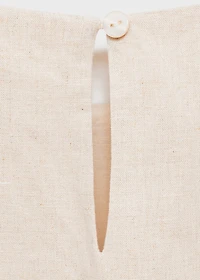 Linen dress with gathered detail