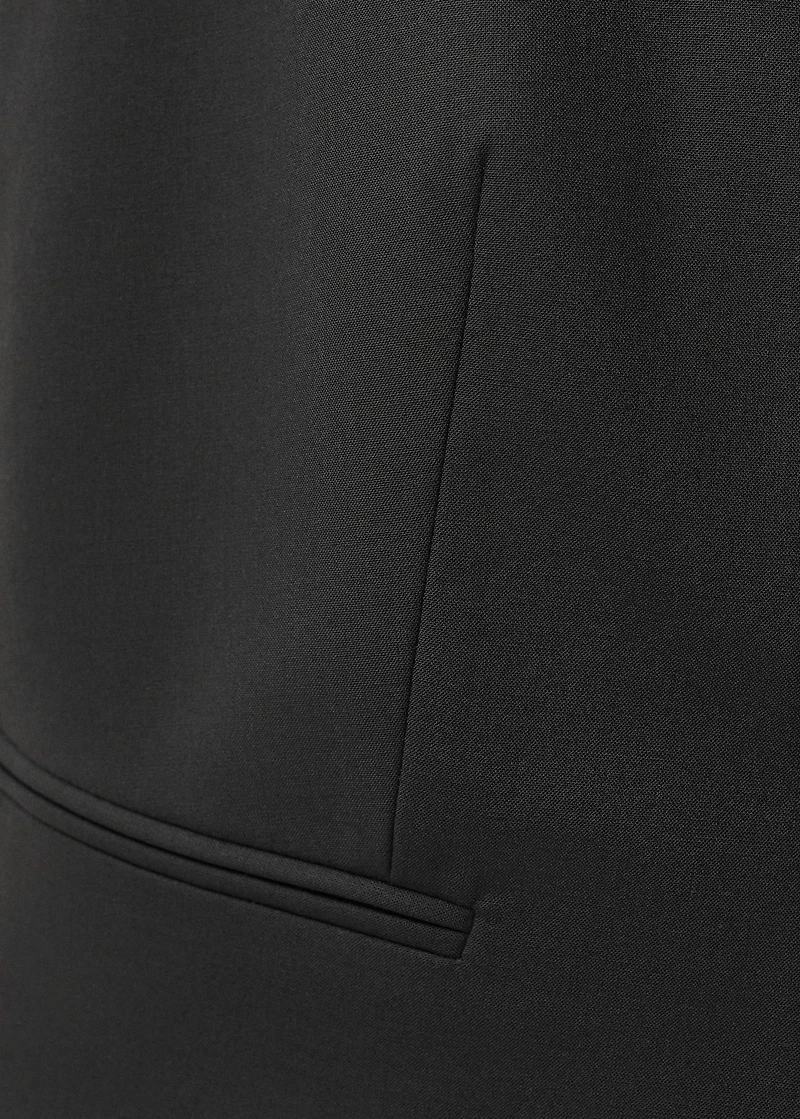 Wool-blend suit vest