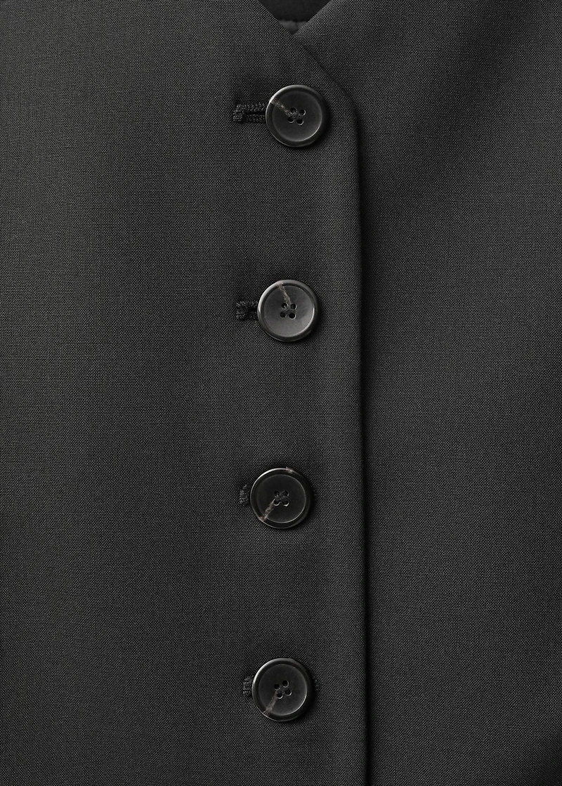 Wool-blend suit vest