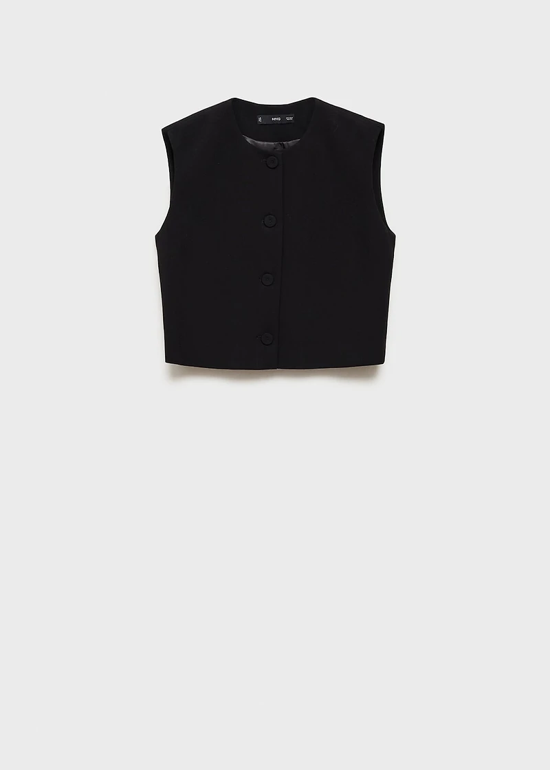 Suit vest with buttons