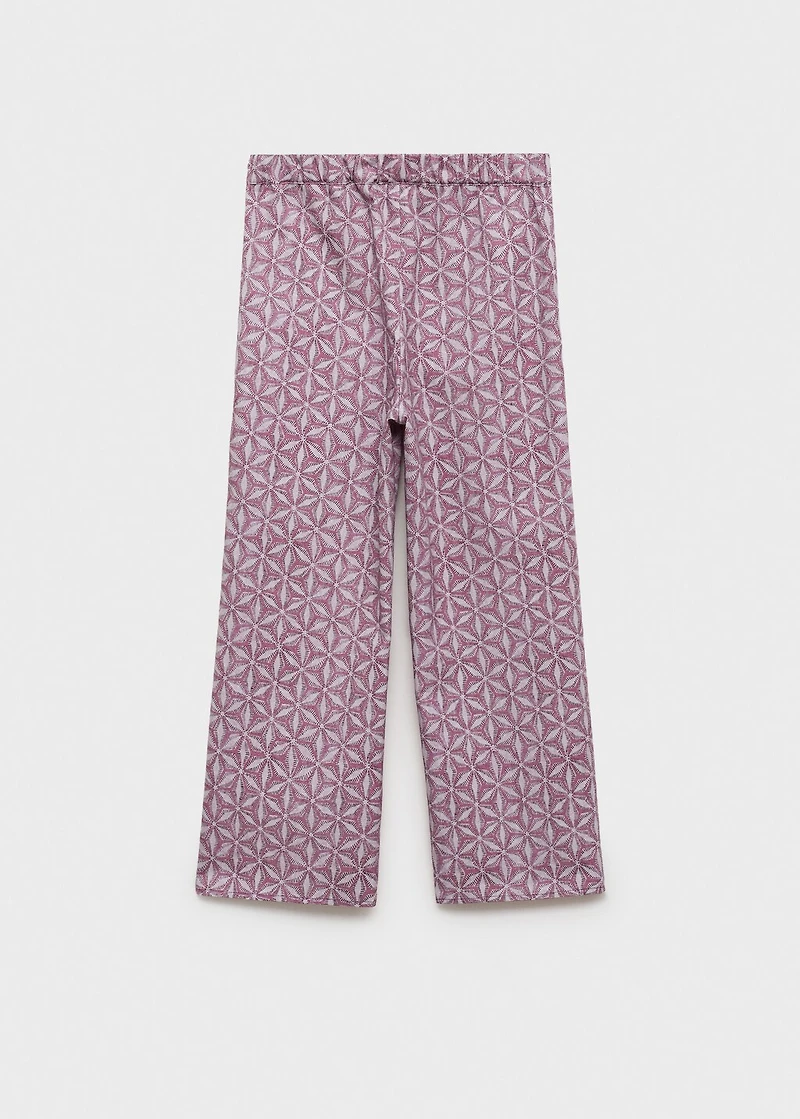 Printed pocket pants