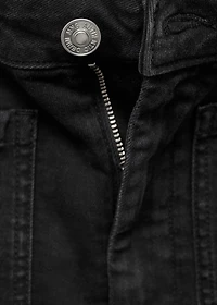 Denim mini-skirt with pockets