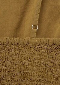 Cotton linen-blend top