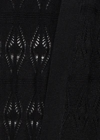 Long knitted cardigan with lace accents