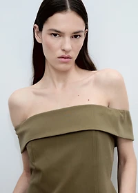 Fitted off-the-shoulder top