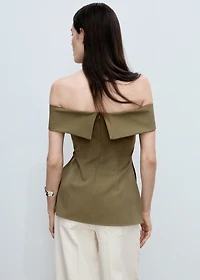 Fitted off-the-shoulder top