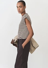 Striped short-sleeved t-shirt