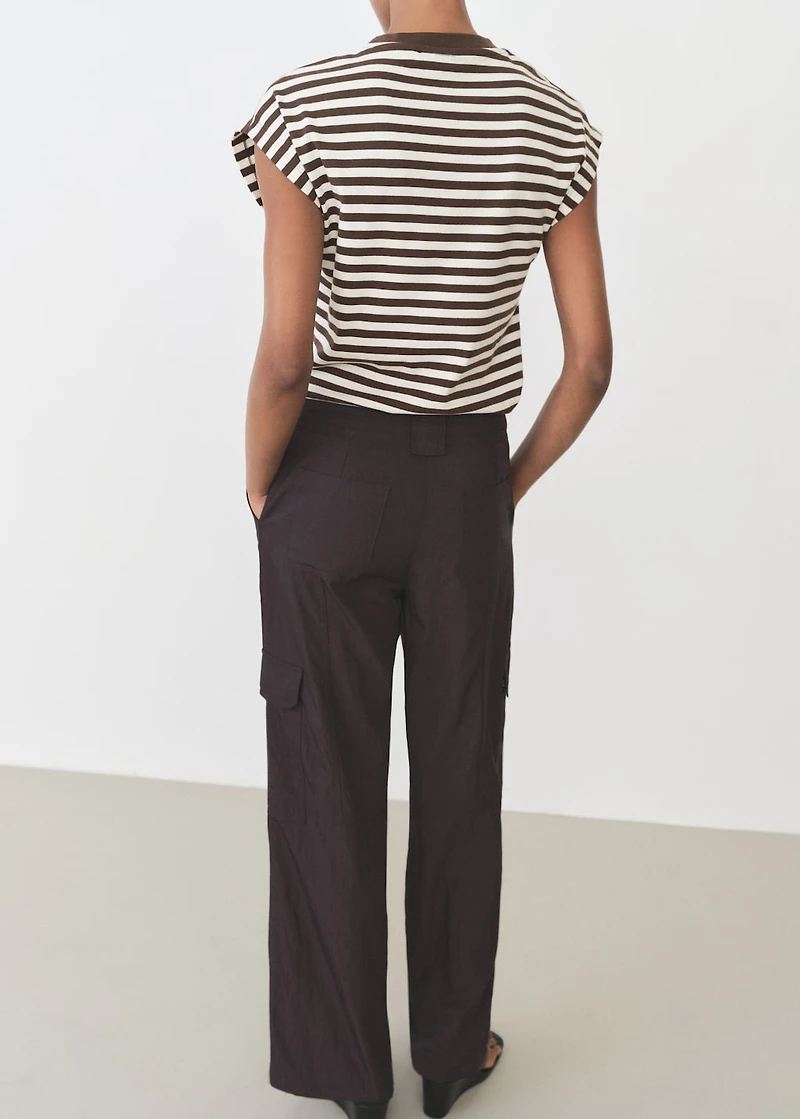 Striped short-sleeved t-shirt