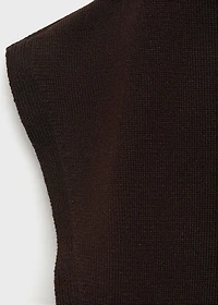 Short-sleeved fine-knit sweater