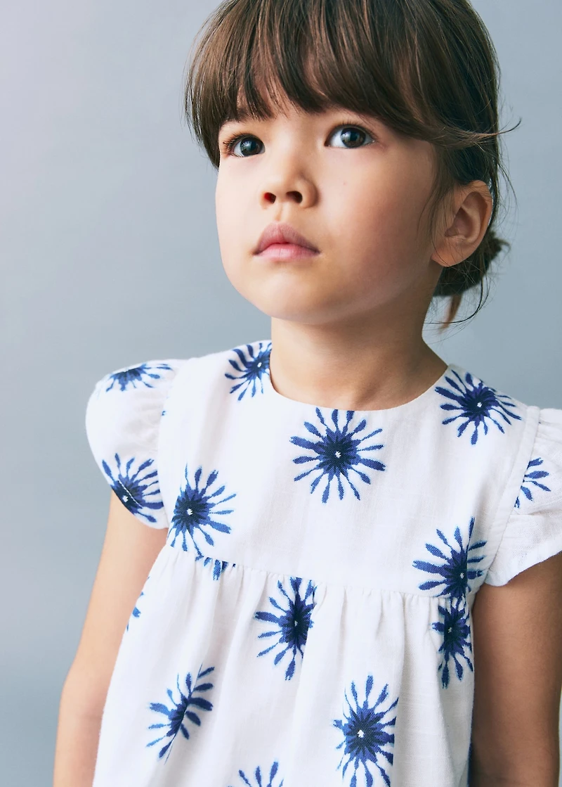 Printed cotton blouse