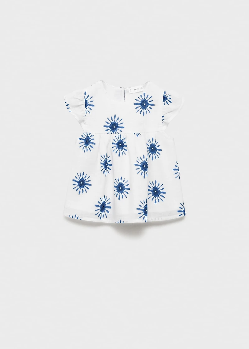 Printed cotton blouse