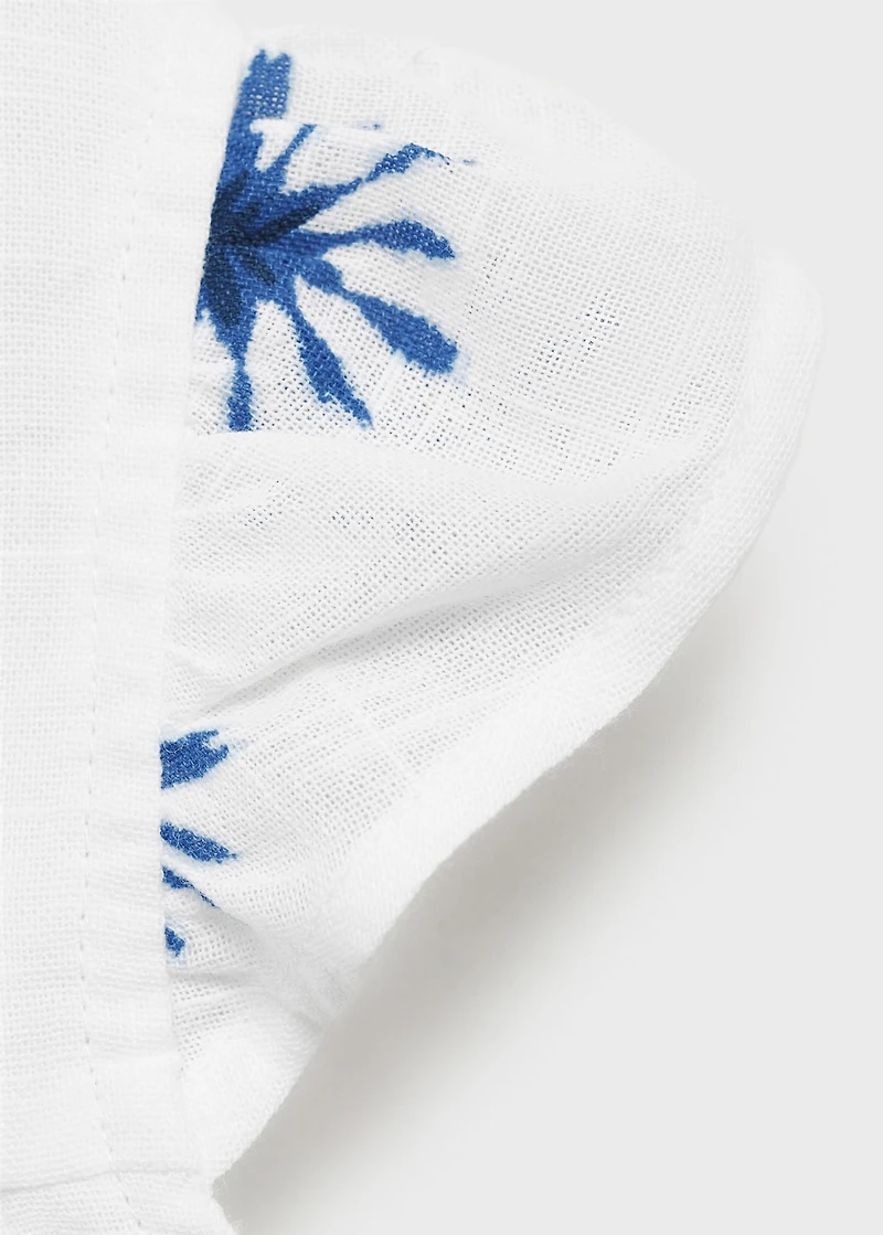 Printed cotton blouse