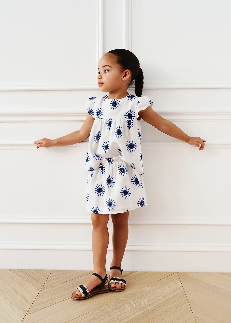 Printed cotton blouse