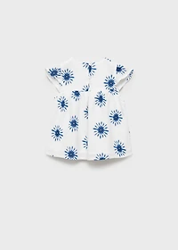 Printed cotton blouse