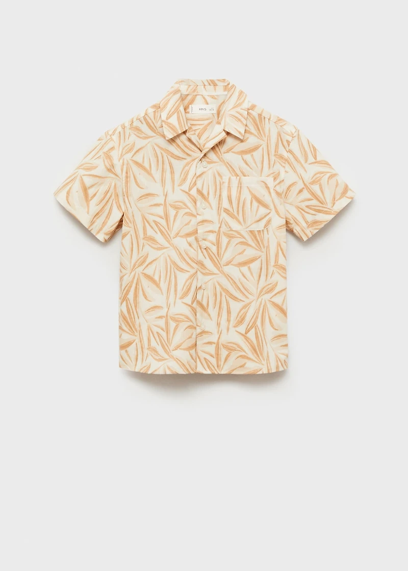 Short sleeved cotton shirt