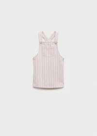 Striped denim pinafore