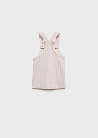 Striped denim pinafore