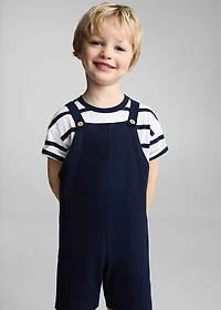 Cotton knit dungarees