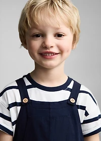 Cotton knit dungarees