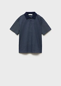 Striped cotton polo shirt