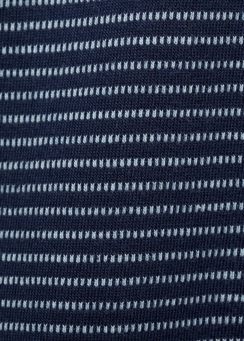 Striped cotton polo shirt